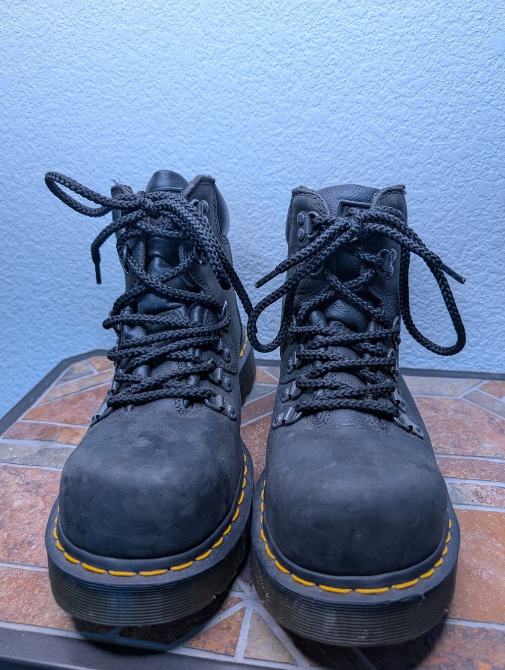 Doctor Martens Industrial Black Steel-Toe Boots 7M/8W Safety Utility Workwear